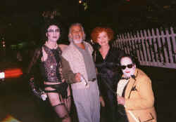 NYC Fran Perre Poley, Lou Adler, Patricia Quinn and Bill Brennan hanging out at the 20th Anny in parking lot.